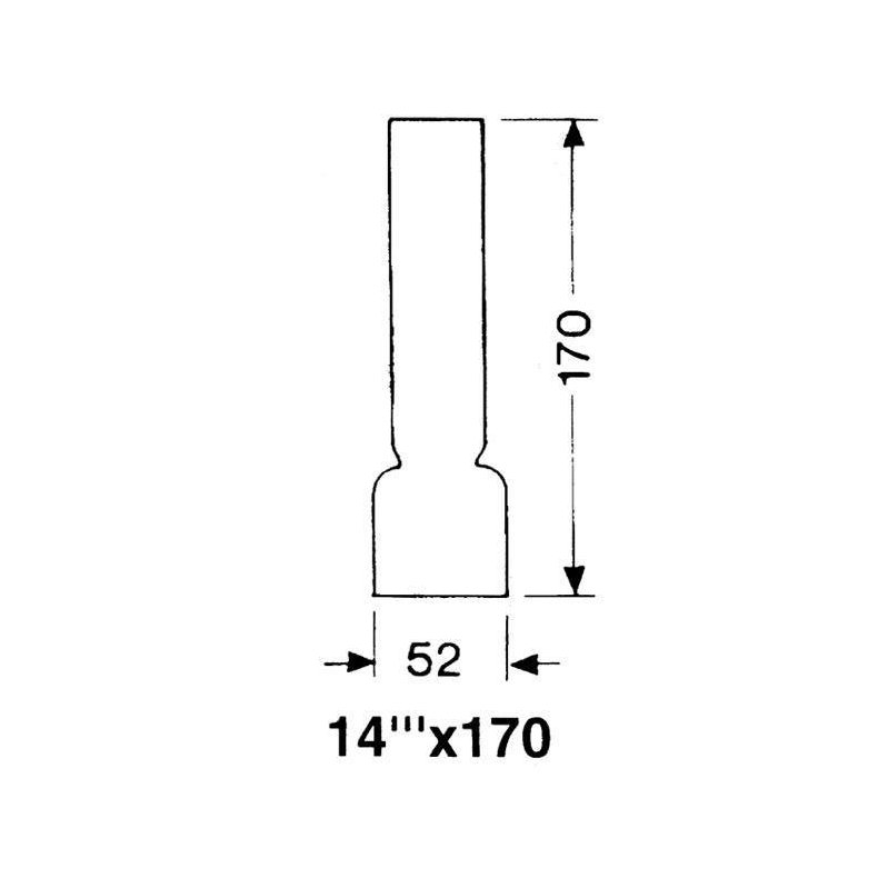 DHR Lampeglas 14''' x 170mm