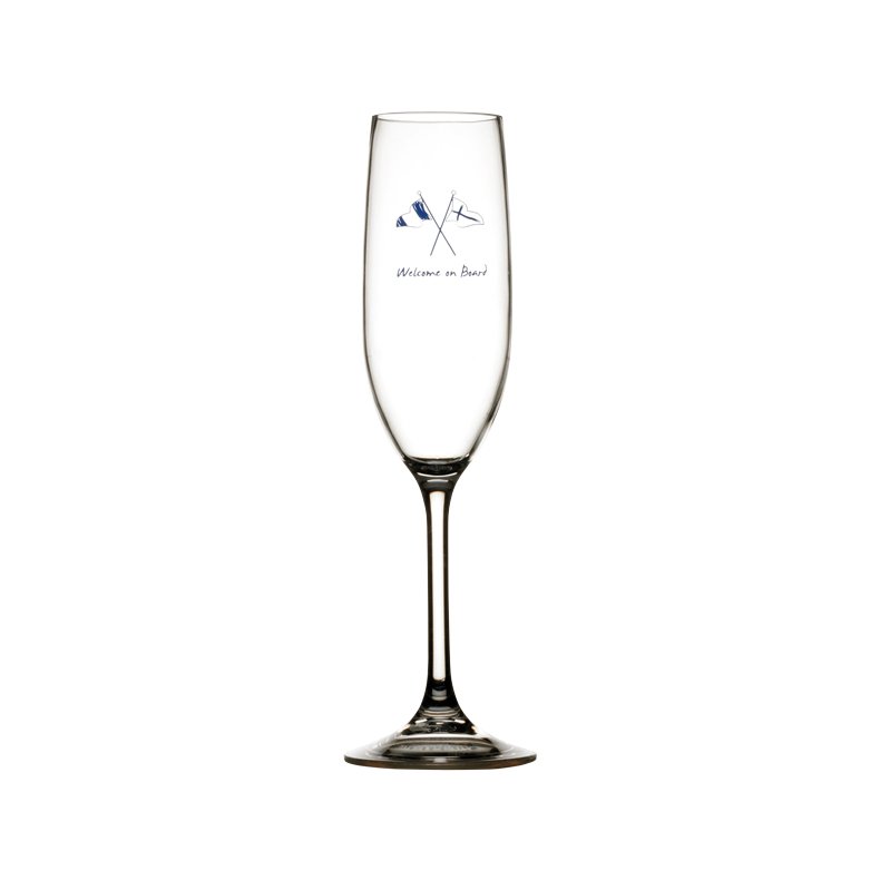 MB Welcome on board Champagne glas 236ml