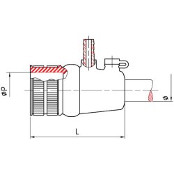 Gummipakdse vand. 1-3/4" aksel, 2-1/2" rr